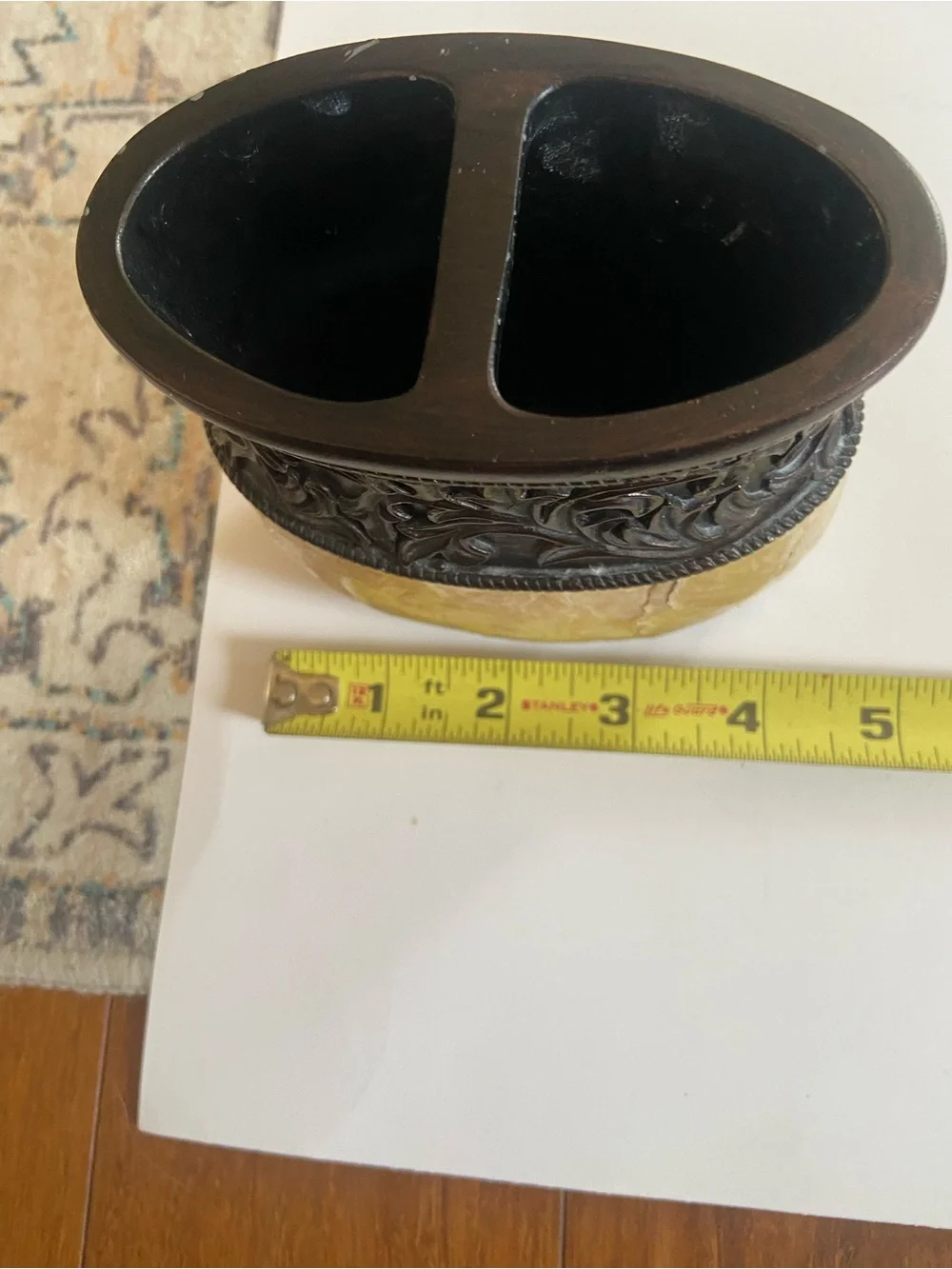 Ornate Gold-Tone Decorative Bathroom Fixtures , Set of 2
